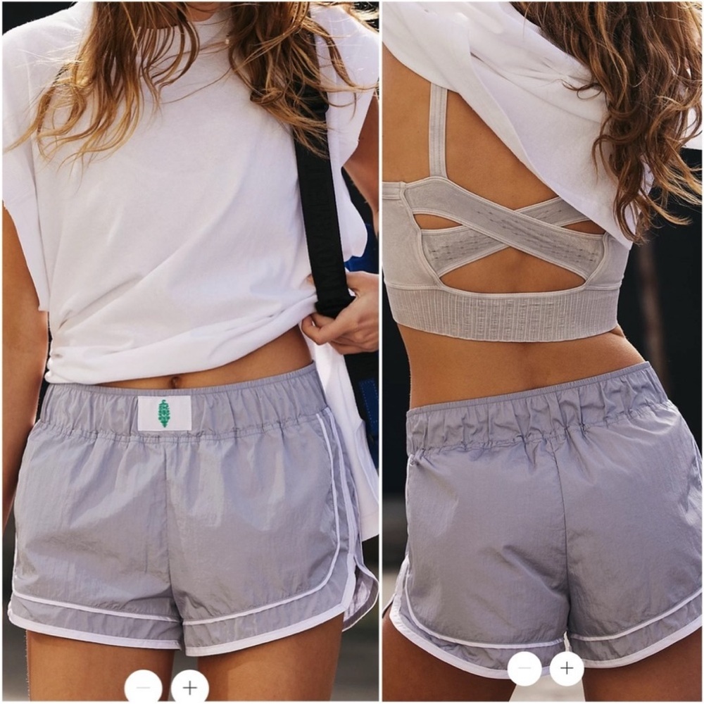 Free People Movement Varsity Blues Shorts - Picture 2 of 5